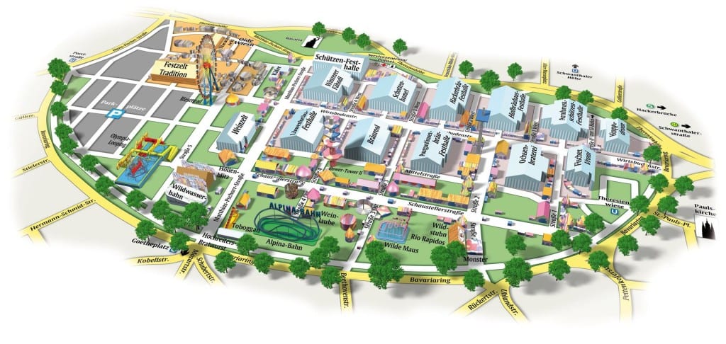 Oktoberfest tent map