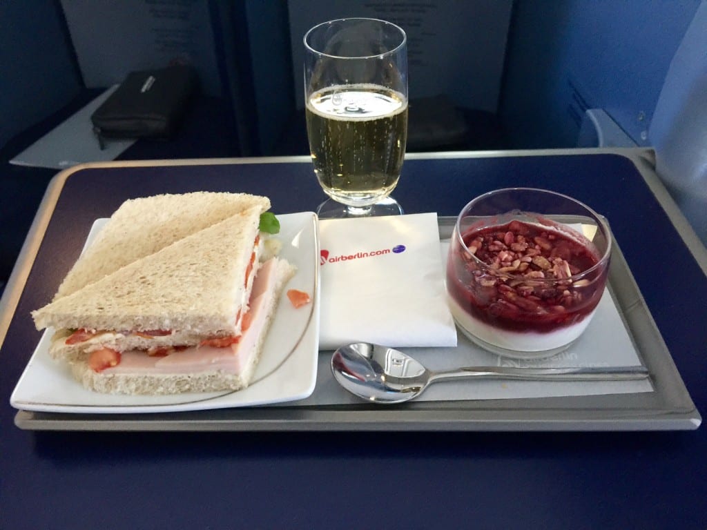 Lunch Sandwich and Yogurt (Champagne of course)