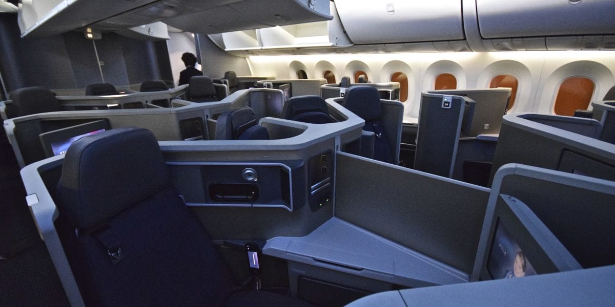 American 787 business class