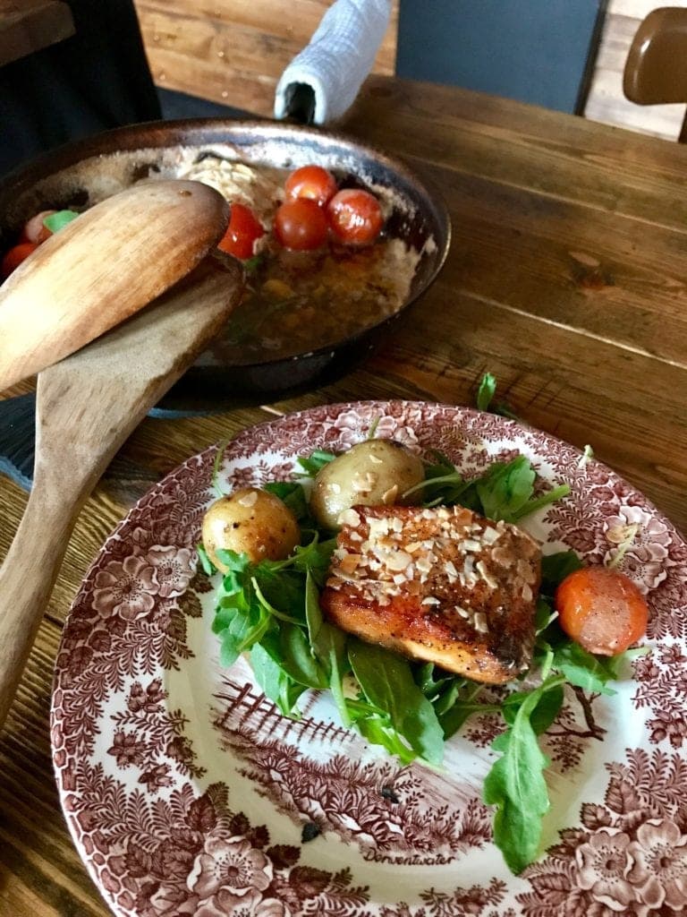 A plate of food on a table, with Iceland and Travel