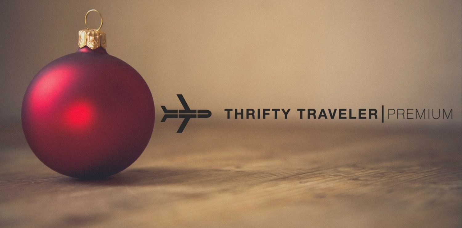 thrifty traveler premium christmas logo