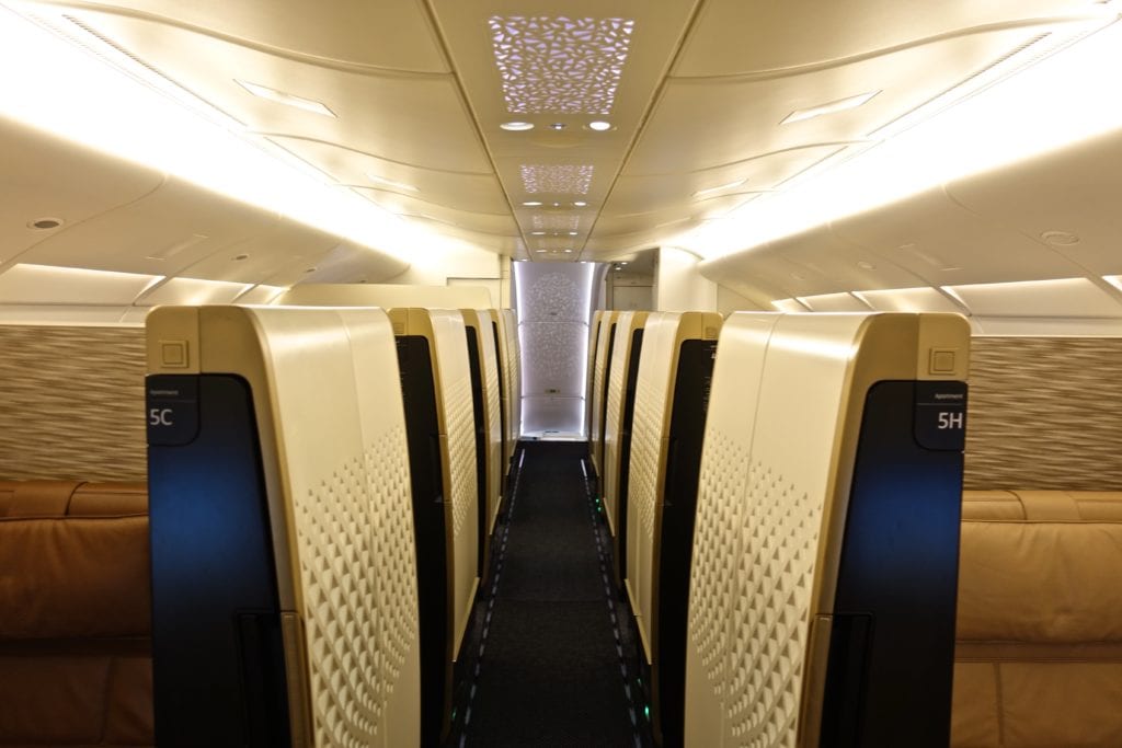 etihad first class aisle