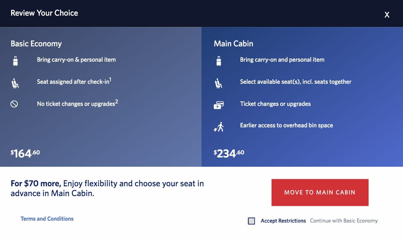 The United Basic Economy Personal Item Explained