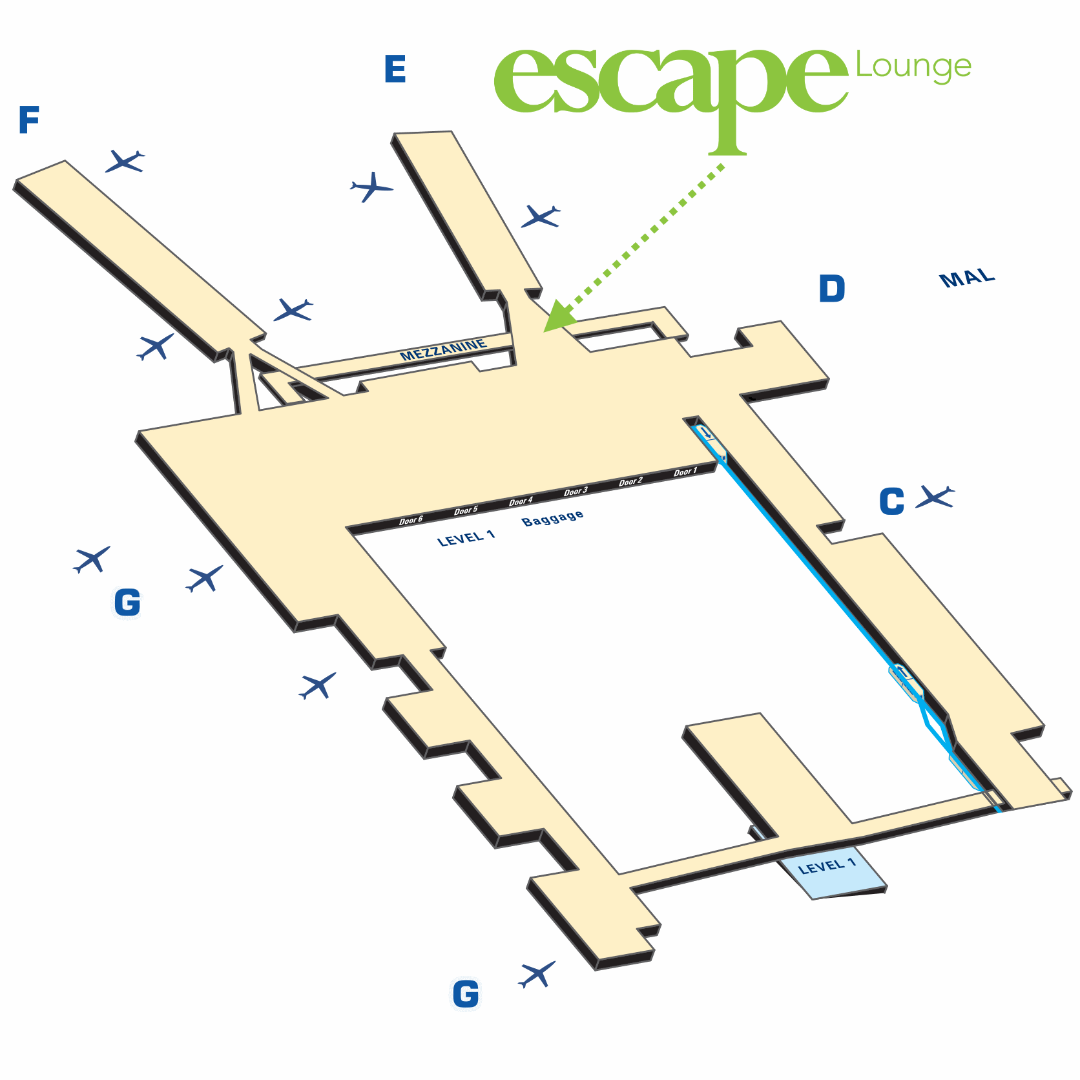 escape lounge msp map