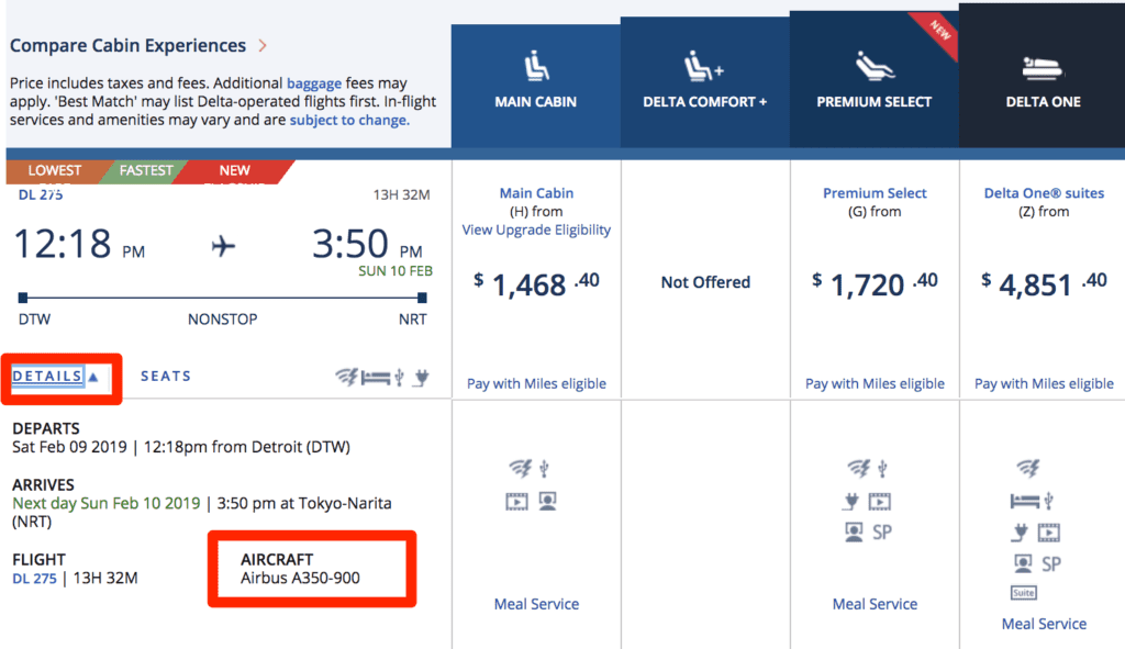 Delta A350 Routes