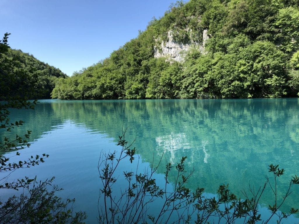 Plitvice Lakes blue water