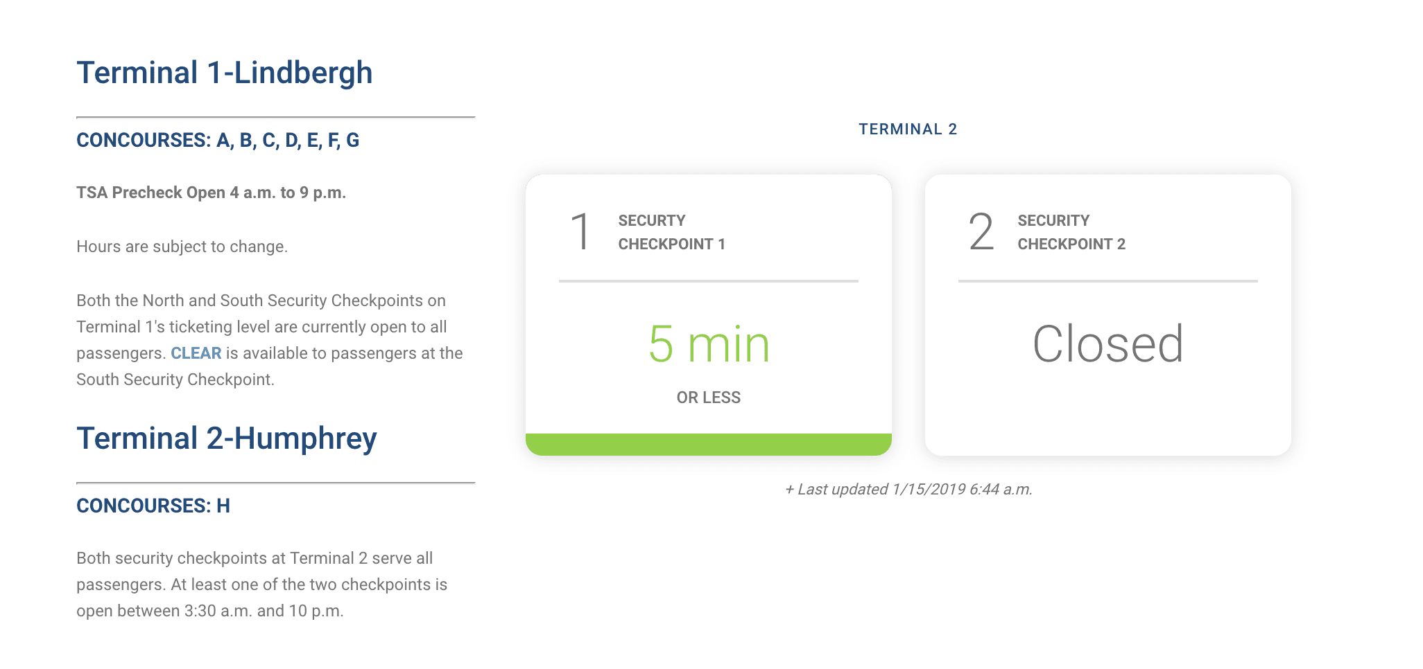 TSA Wait Times