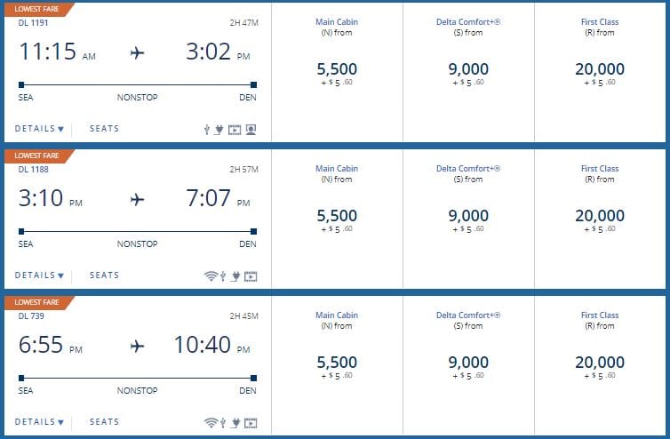 Delta SkyMiles Pricing