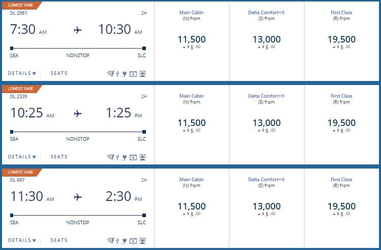 Delta SkyMiles Pricing