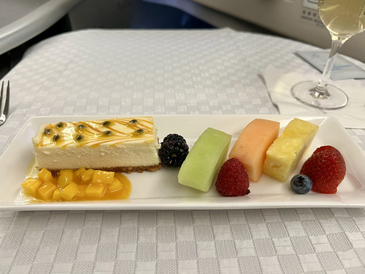 eva air business class dessert