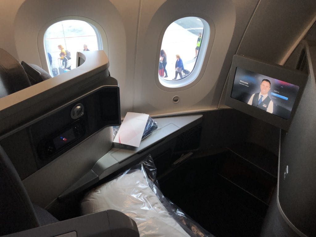 AA business class seat