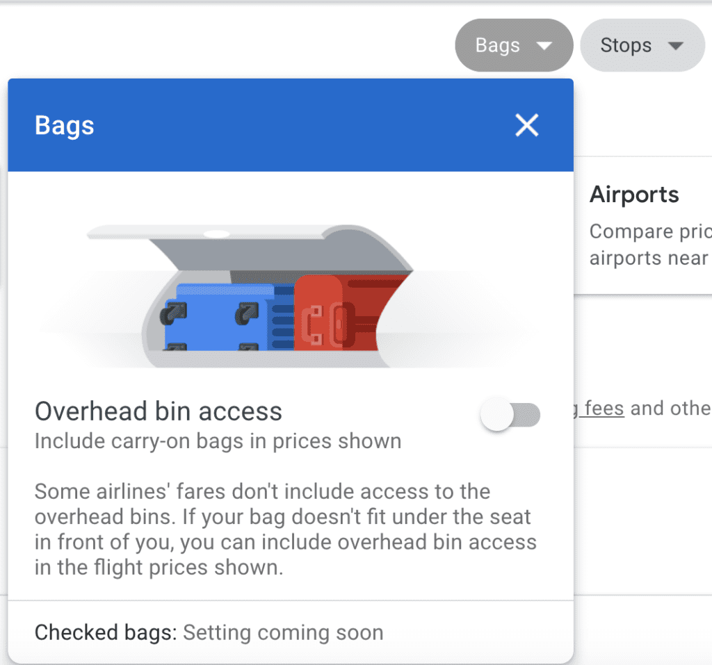 google flights search