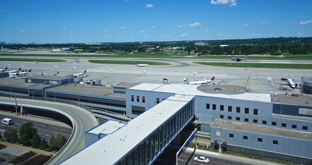 Hotel Review: InterContinental Minneapolis Airport (MSP) 23 Airport view from Altitude bar