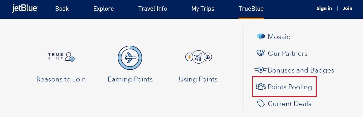 JetBlue Points Pooling