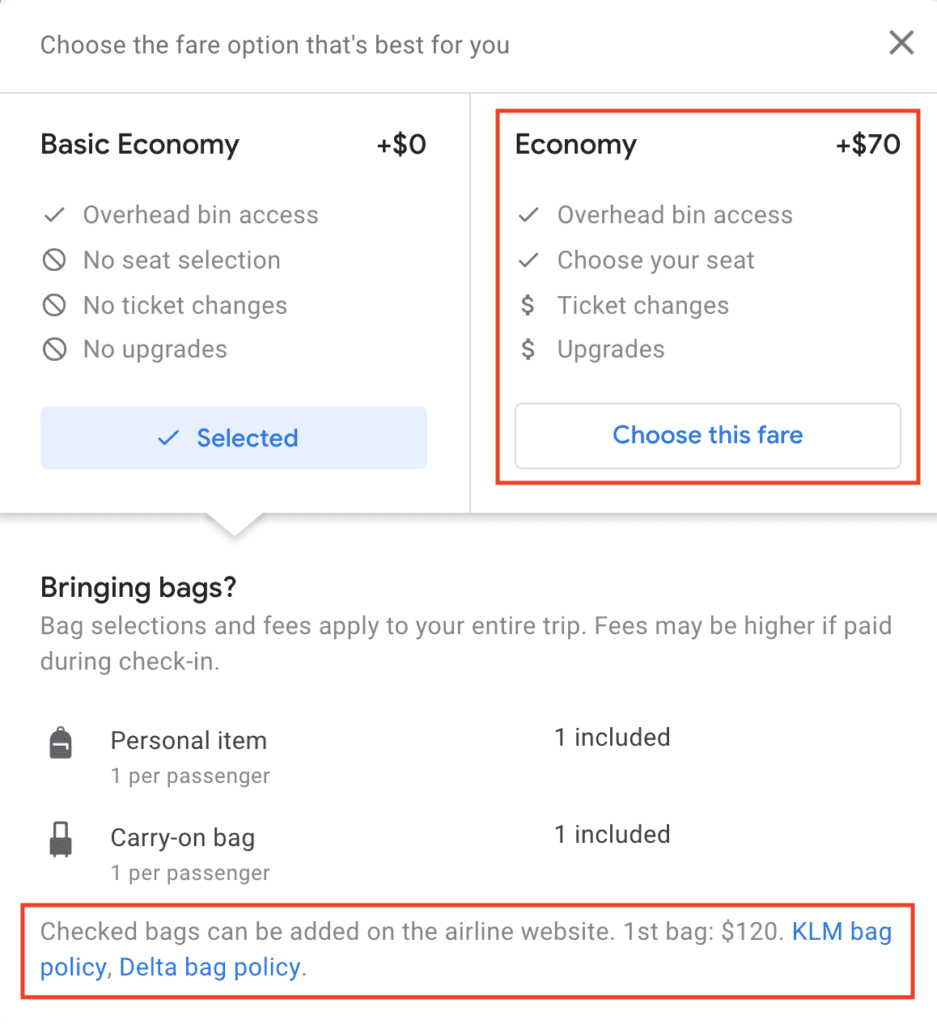 google flights tool