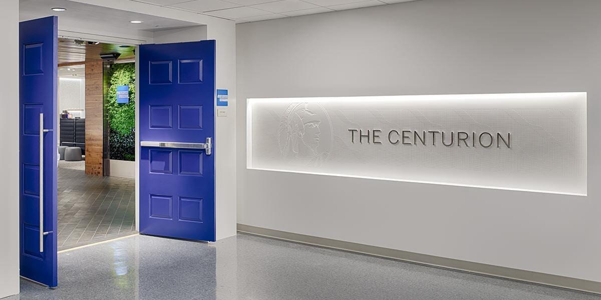 The Amex Centurion Lounge entrance