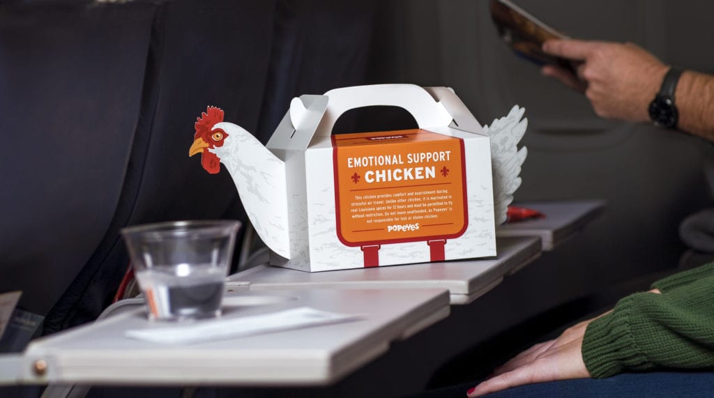 POPEYES Emotional Support Chicken | Thrifty Traveler