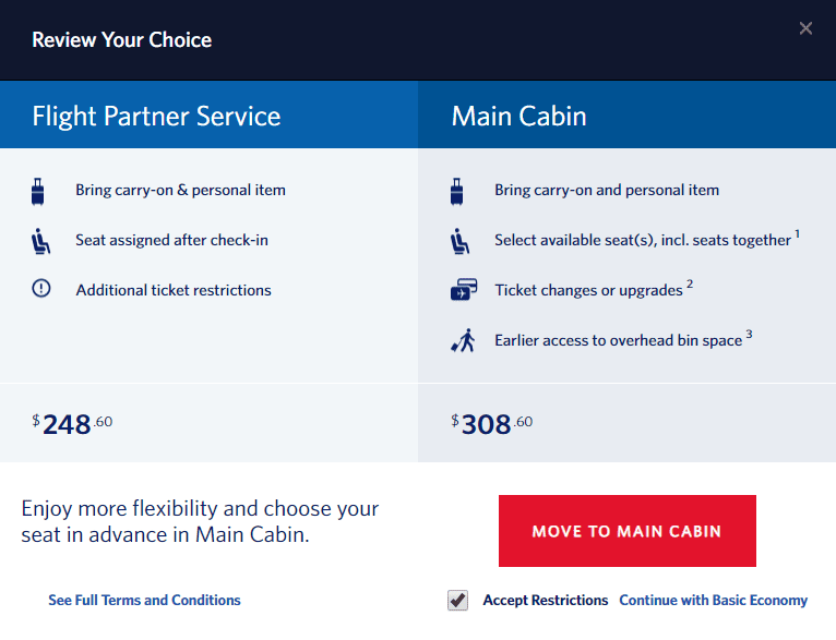 Basic Economy Fares