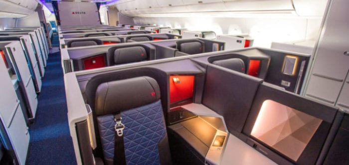 delta one business class cabin