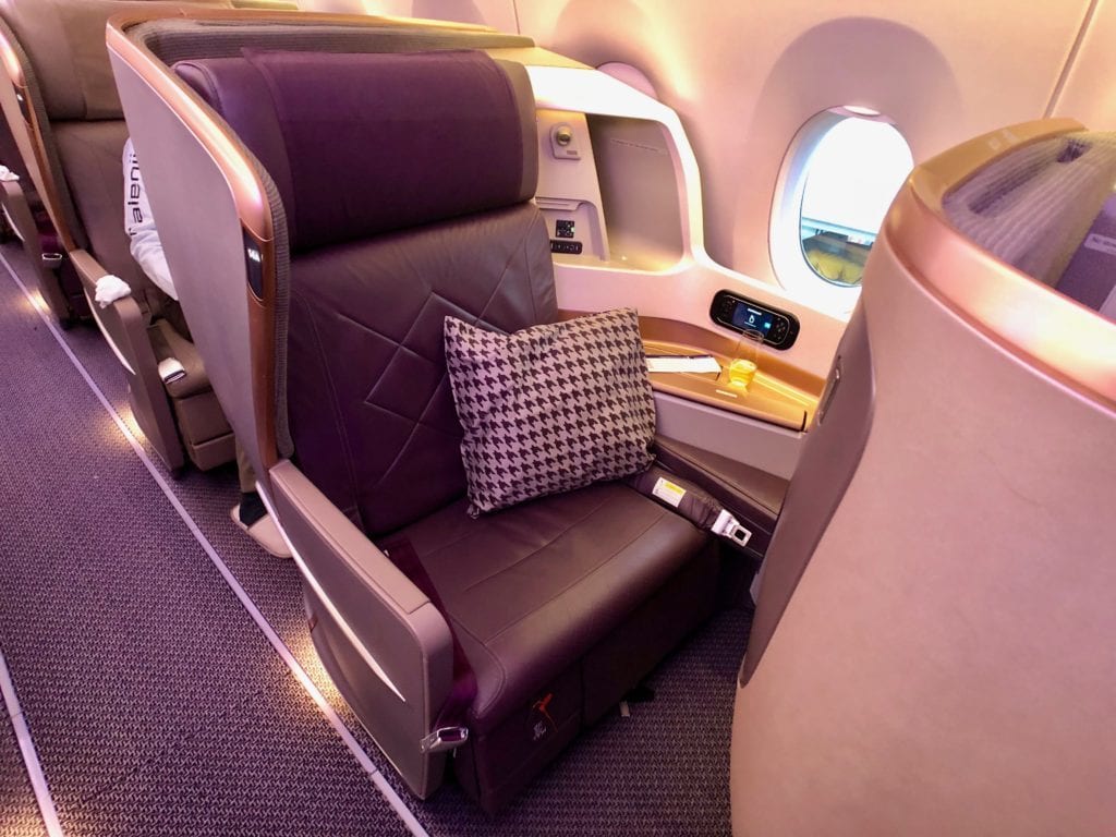 Singapore Airlines business class seats