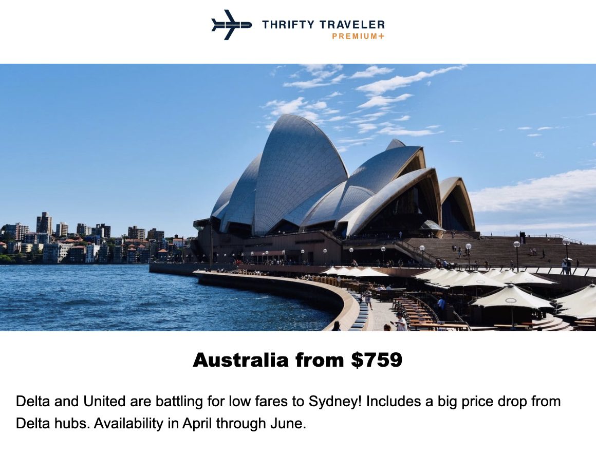 Sydney Australia cash deal