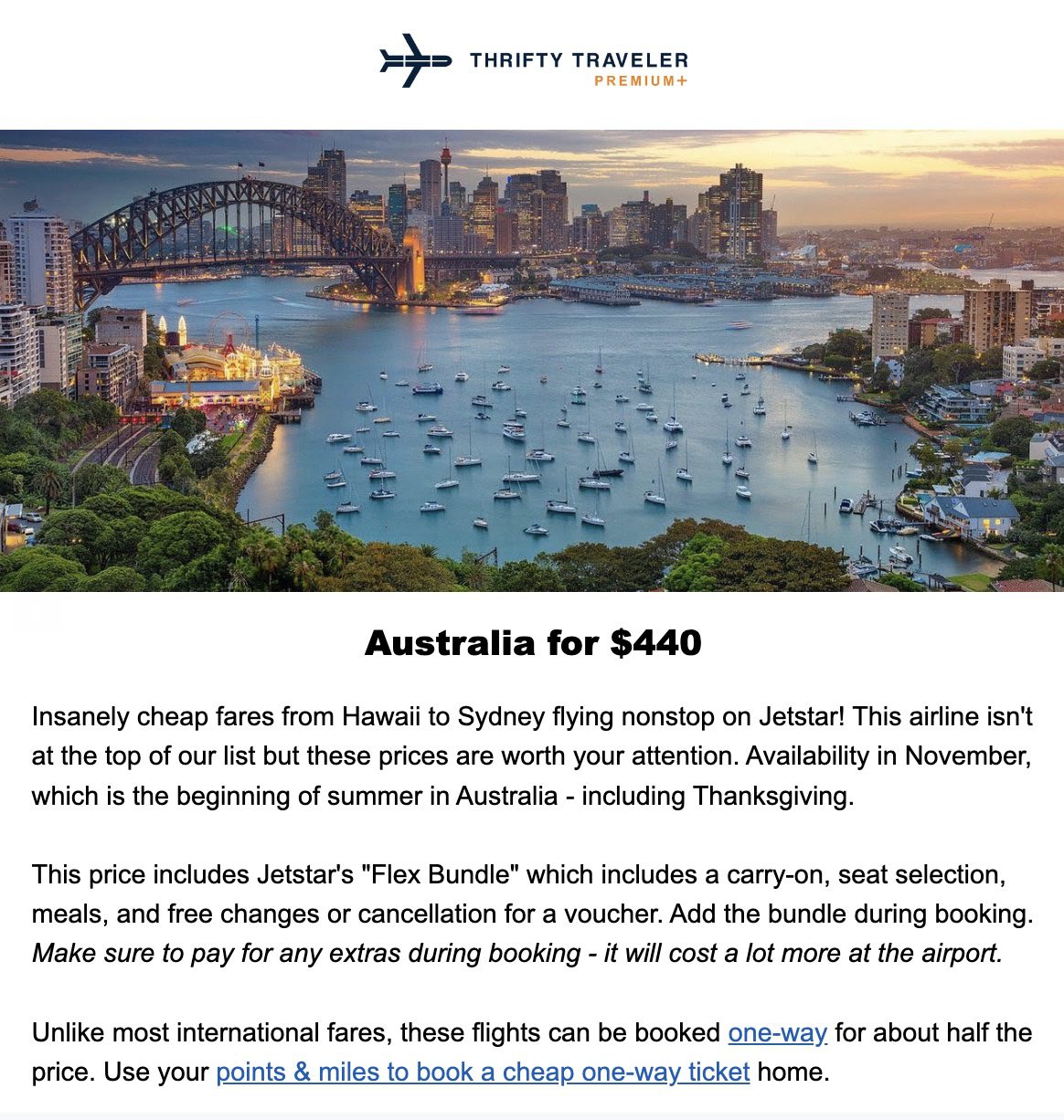 Cheap flights to Sydney