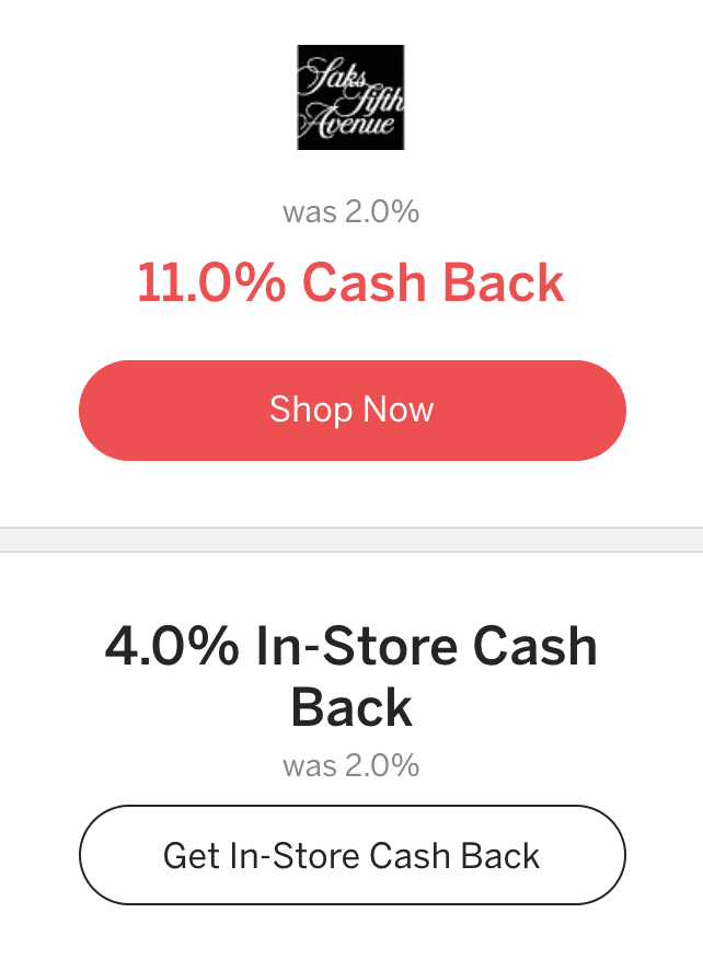 rakuten cash back