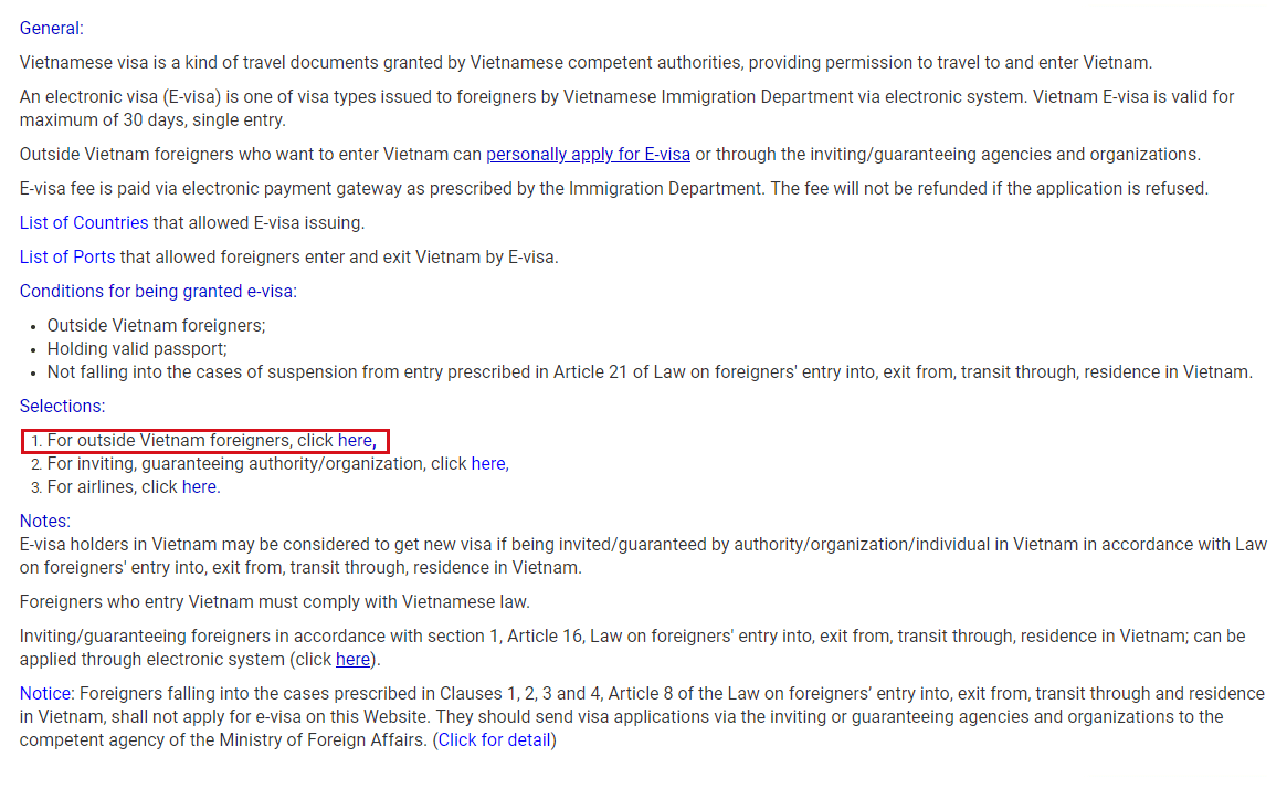 Vietnam E-Visa
