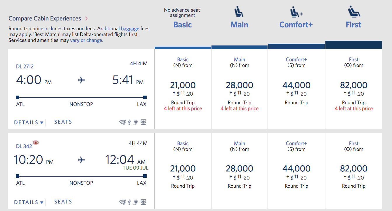 Delta Basic Economy Awards