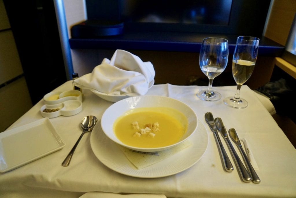 ANA first class soup