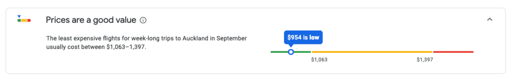 google flights prices