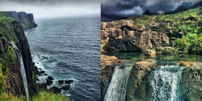 Kilt Rock and waterfalls