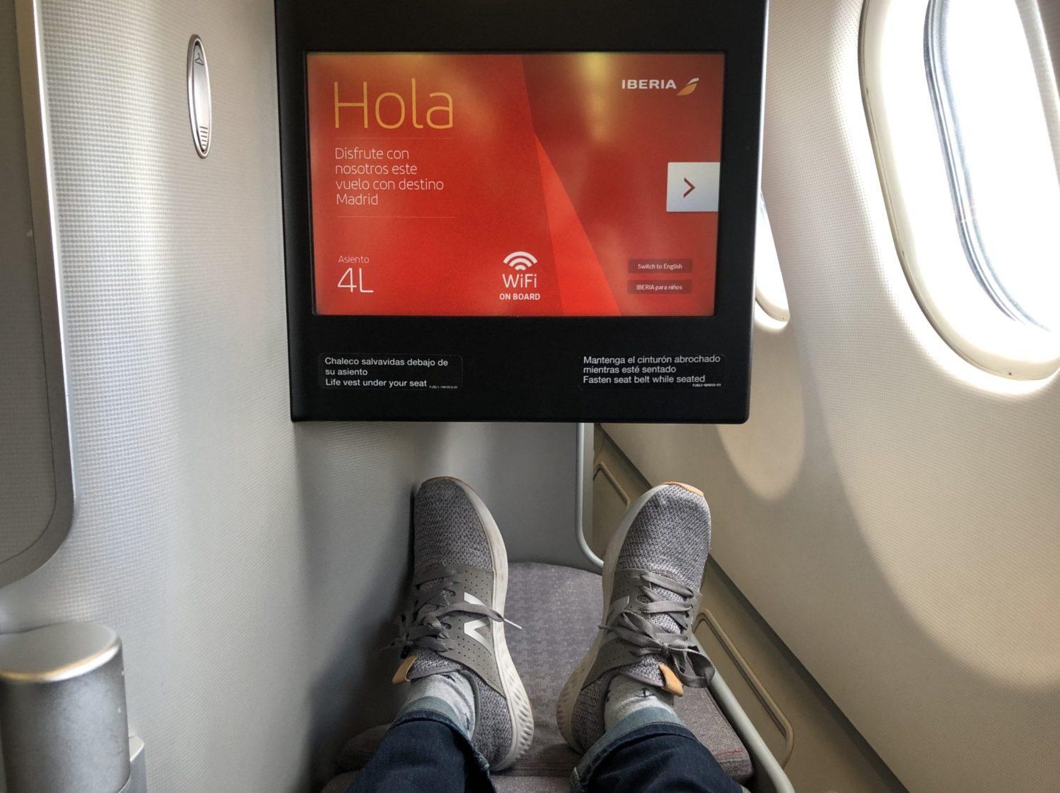 Iberia Business Class footwell