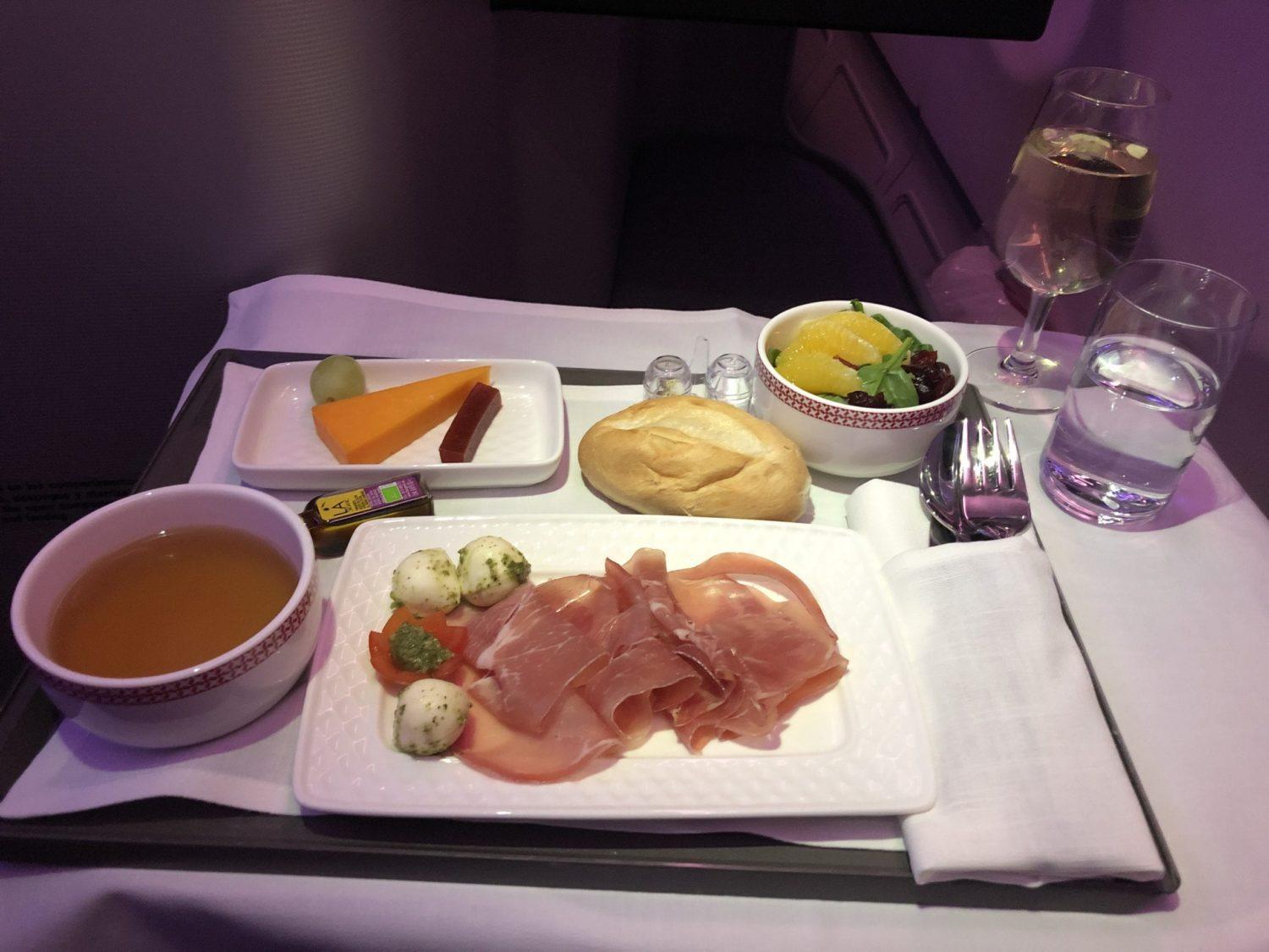 Iberia Business Class food