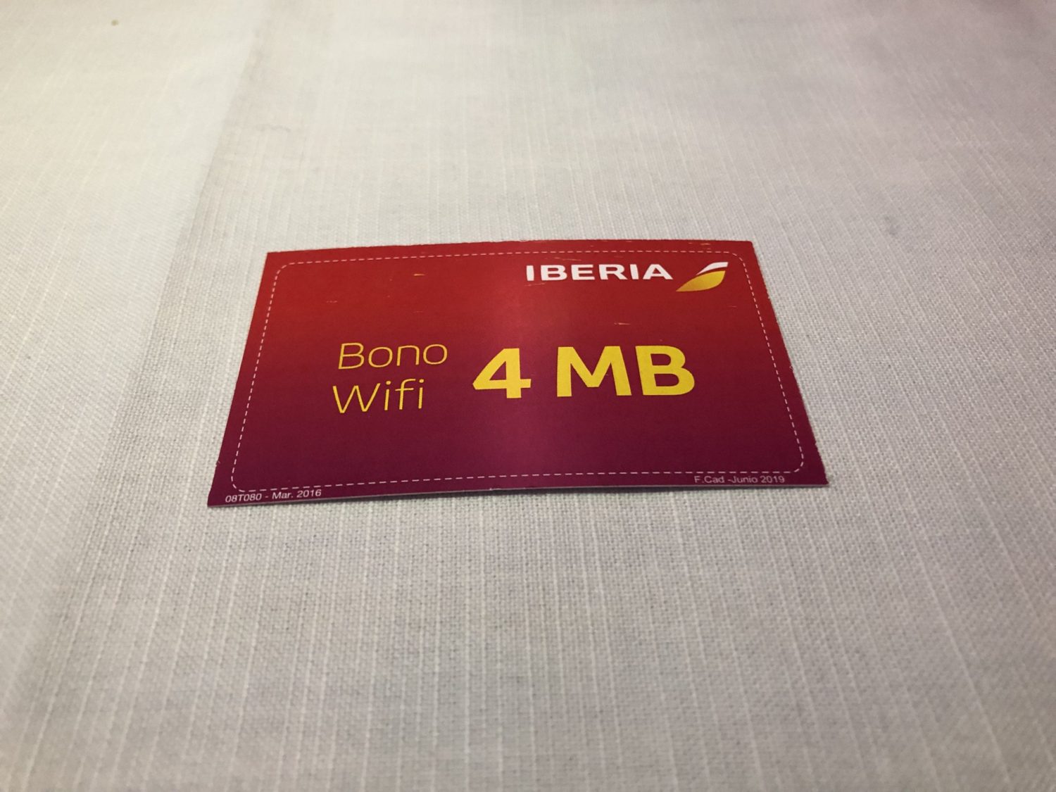 Iberia Business Class wifi