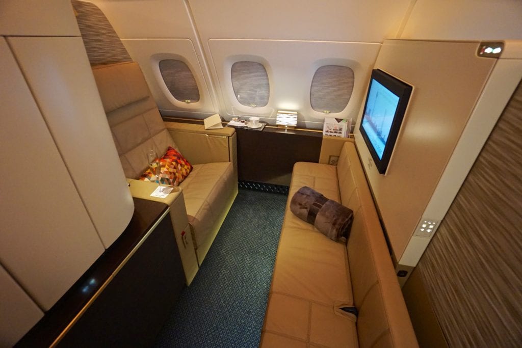 Etihad apartment first class seat