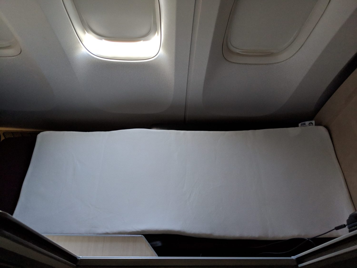 Japan Airlines Business Class seat bed