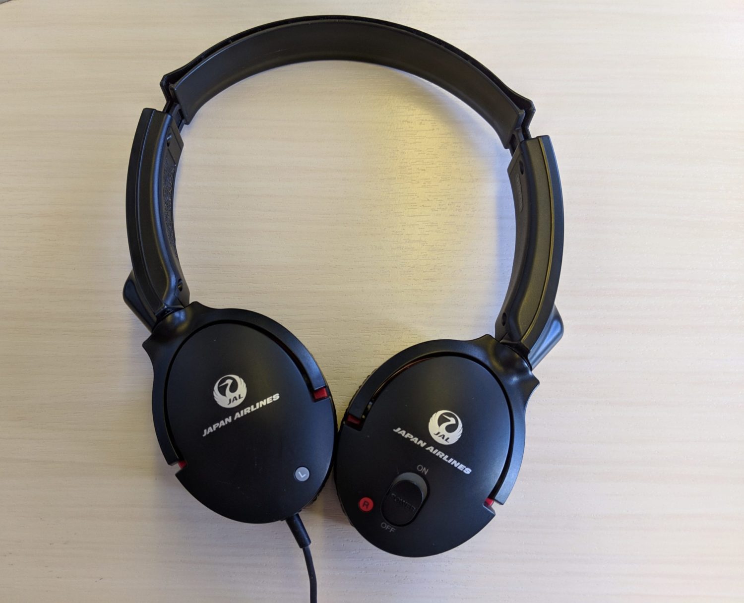 Japan Airlines Business Class headphones