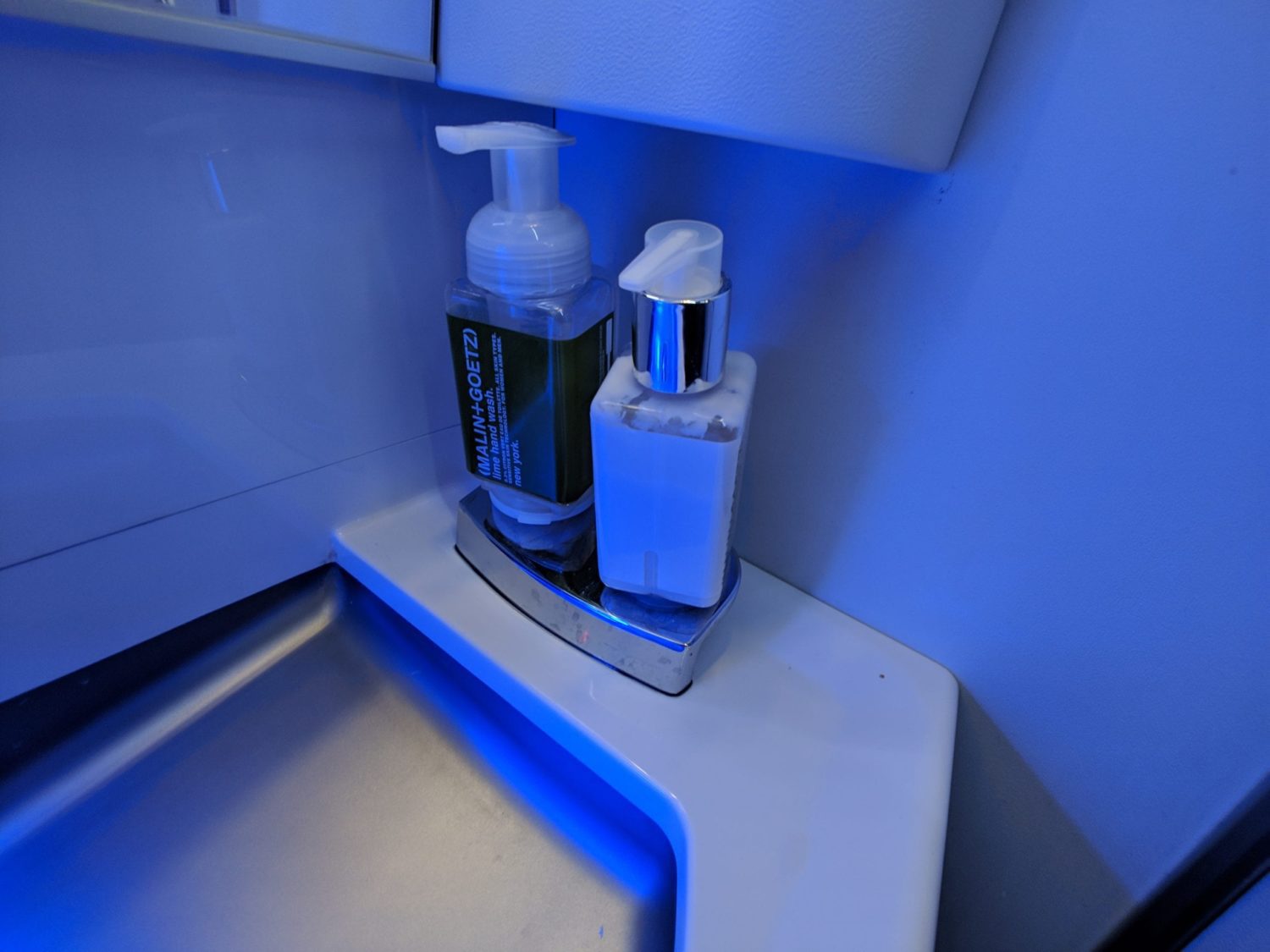 Delta One lavatory amenities