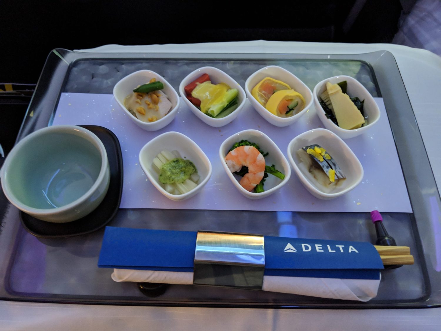 Delta One suites review meal