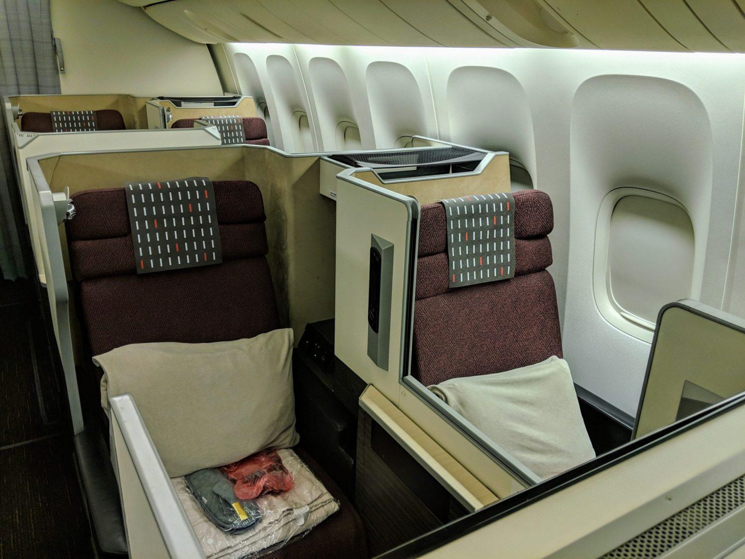 Japan Airlines Business Class seats