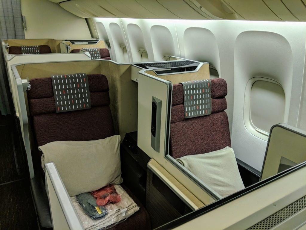 Japan Airlines business class seat