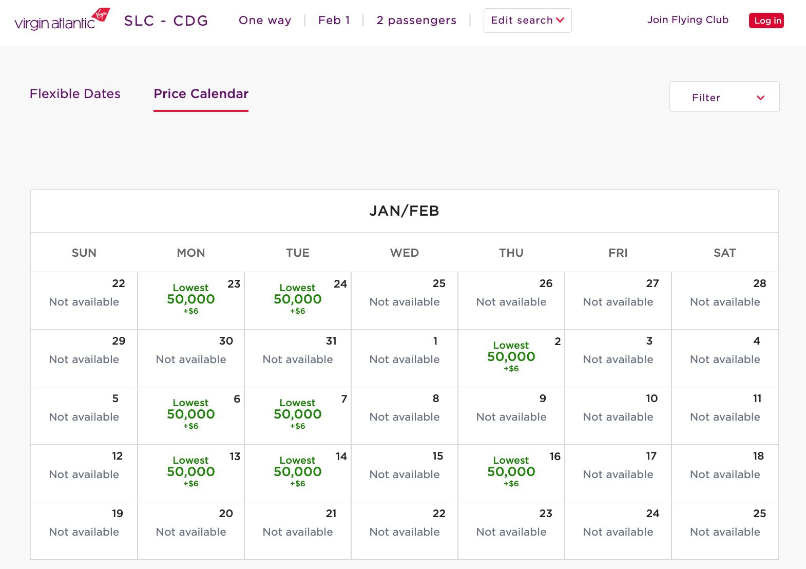 virgin atlantic calendar