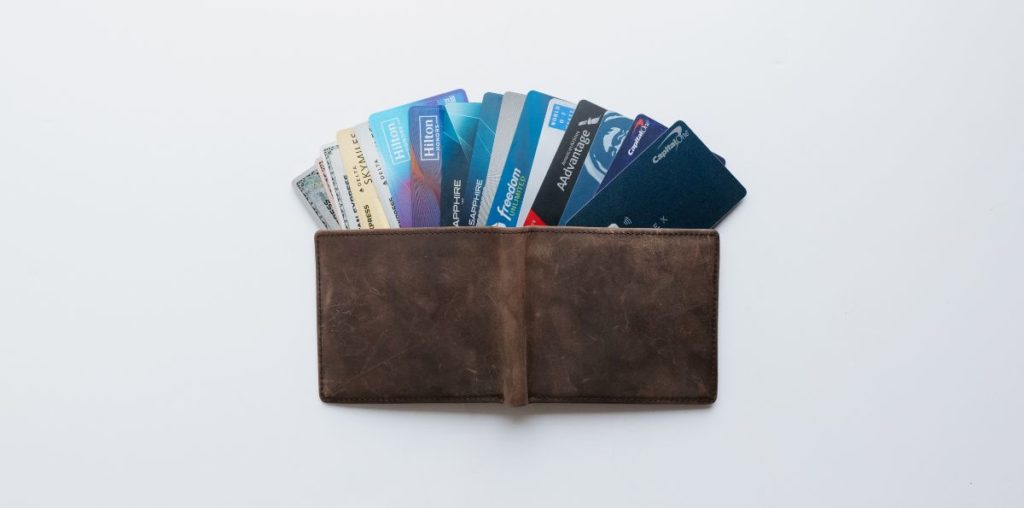 credit cards in a wallet