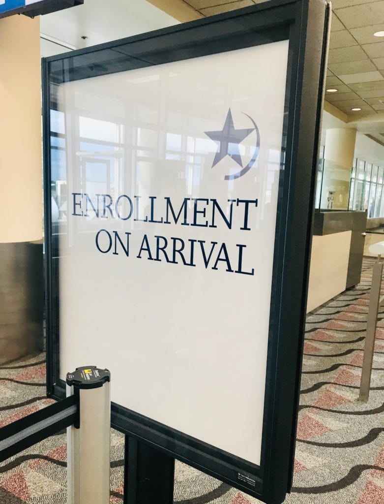 Global Entry Enrollment on arrival