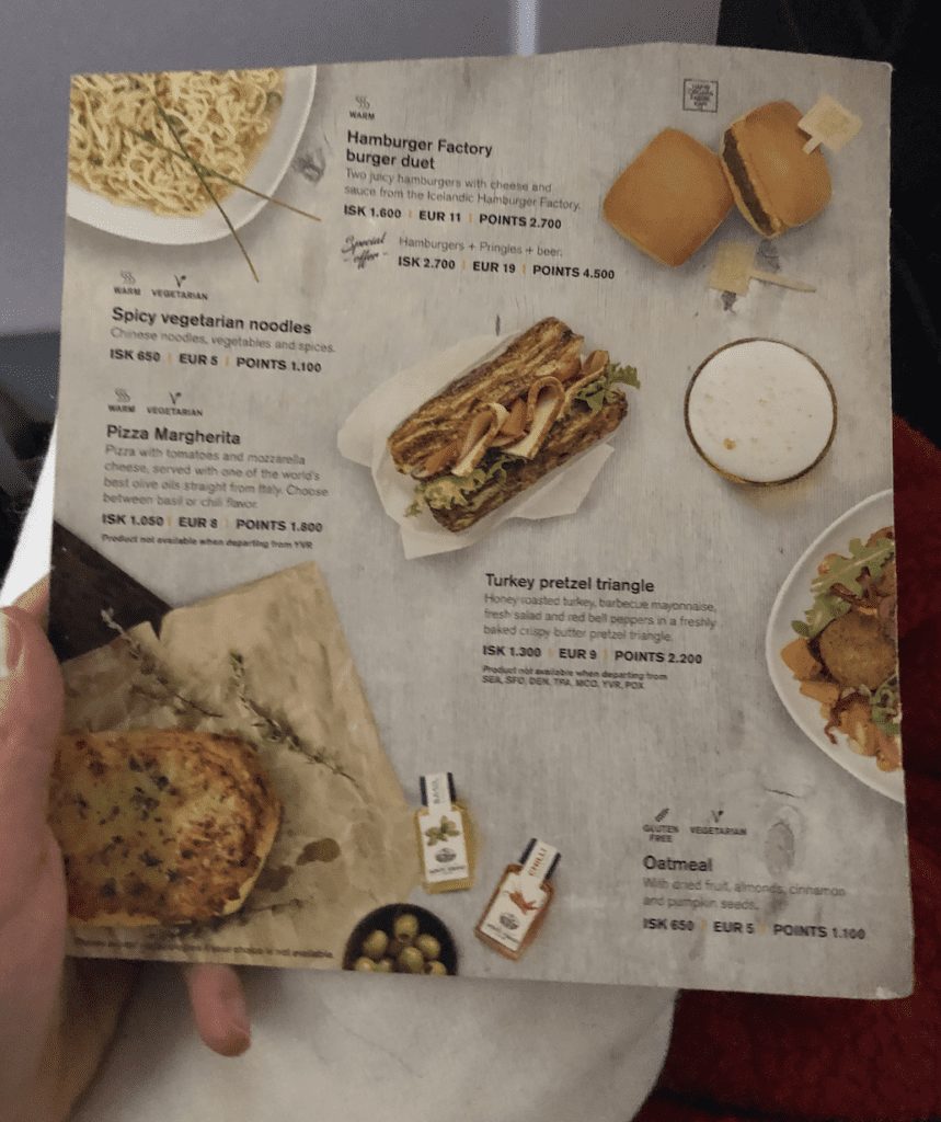 icelandair review food