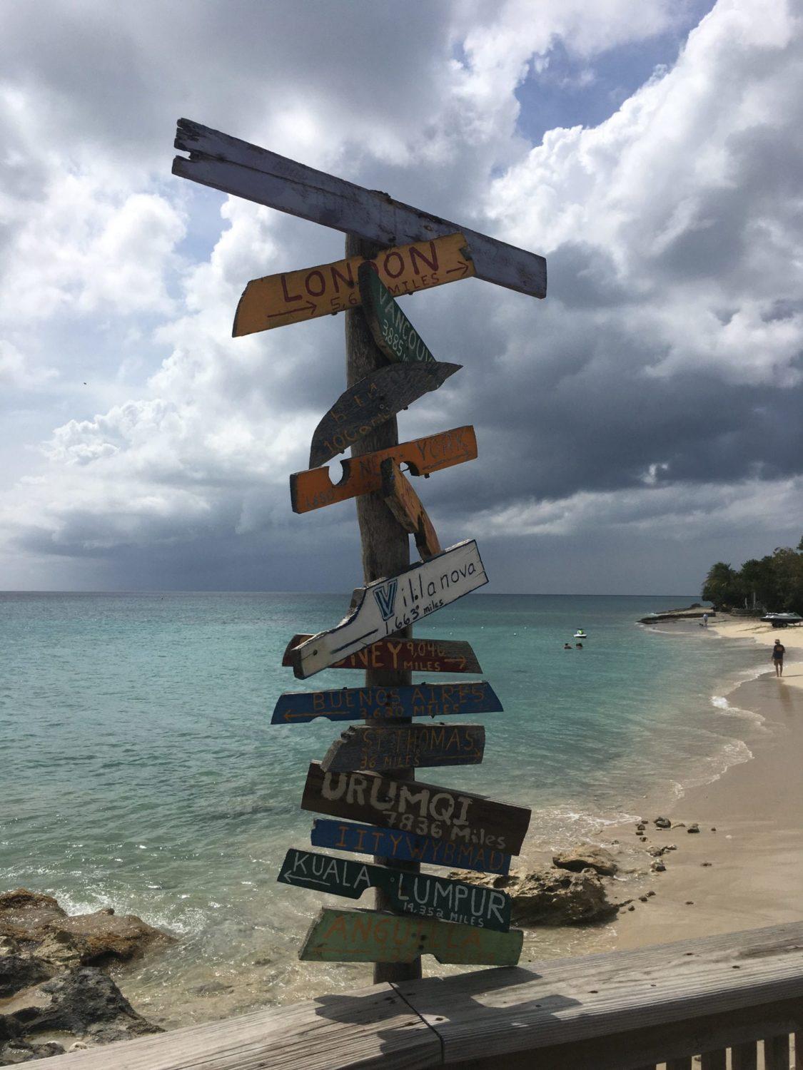 a sign in St. Croix