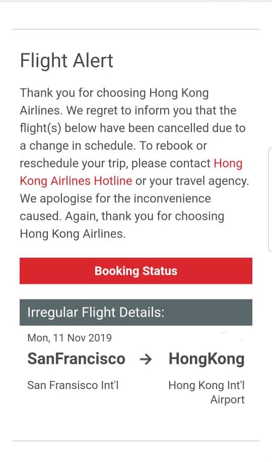 hong kong airlines san francisco