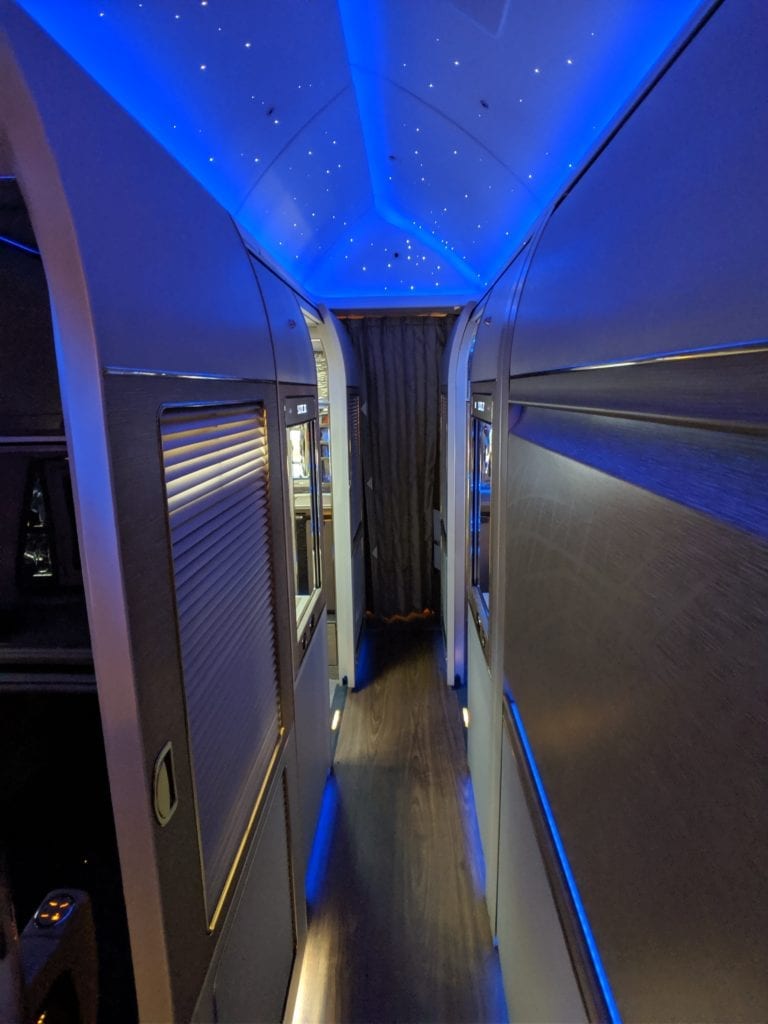 Emirates 777 first class cabin