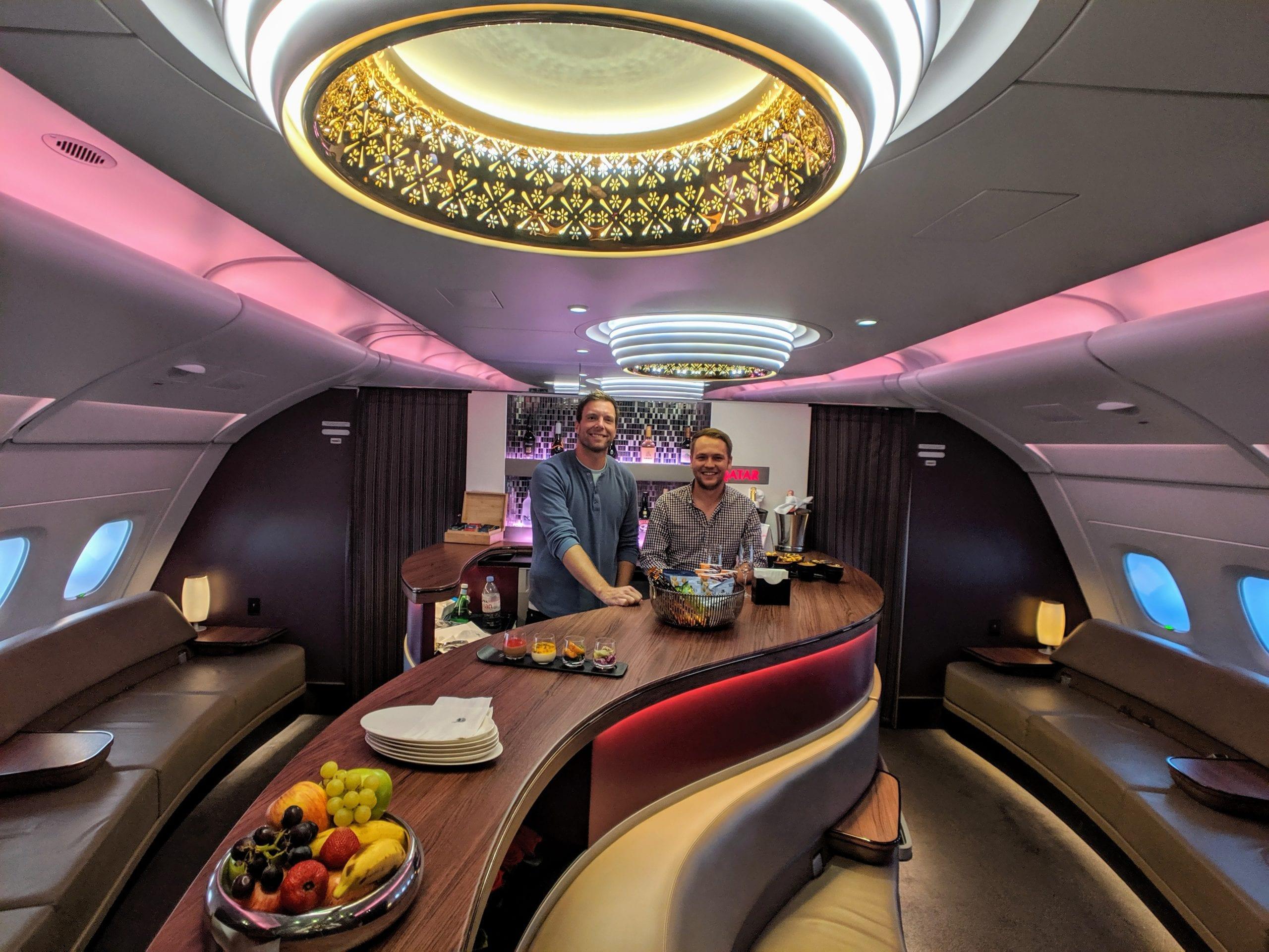 around the world flights bar